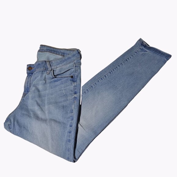 Old Navy Rockstar Mid Rise Jeans Womens Size 14P Skinny Light Wash Denim - Picture 1 of 6